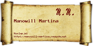 Manowill Martina névjegykártya